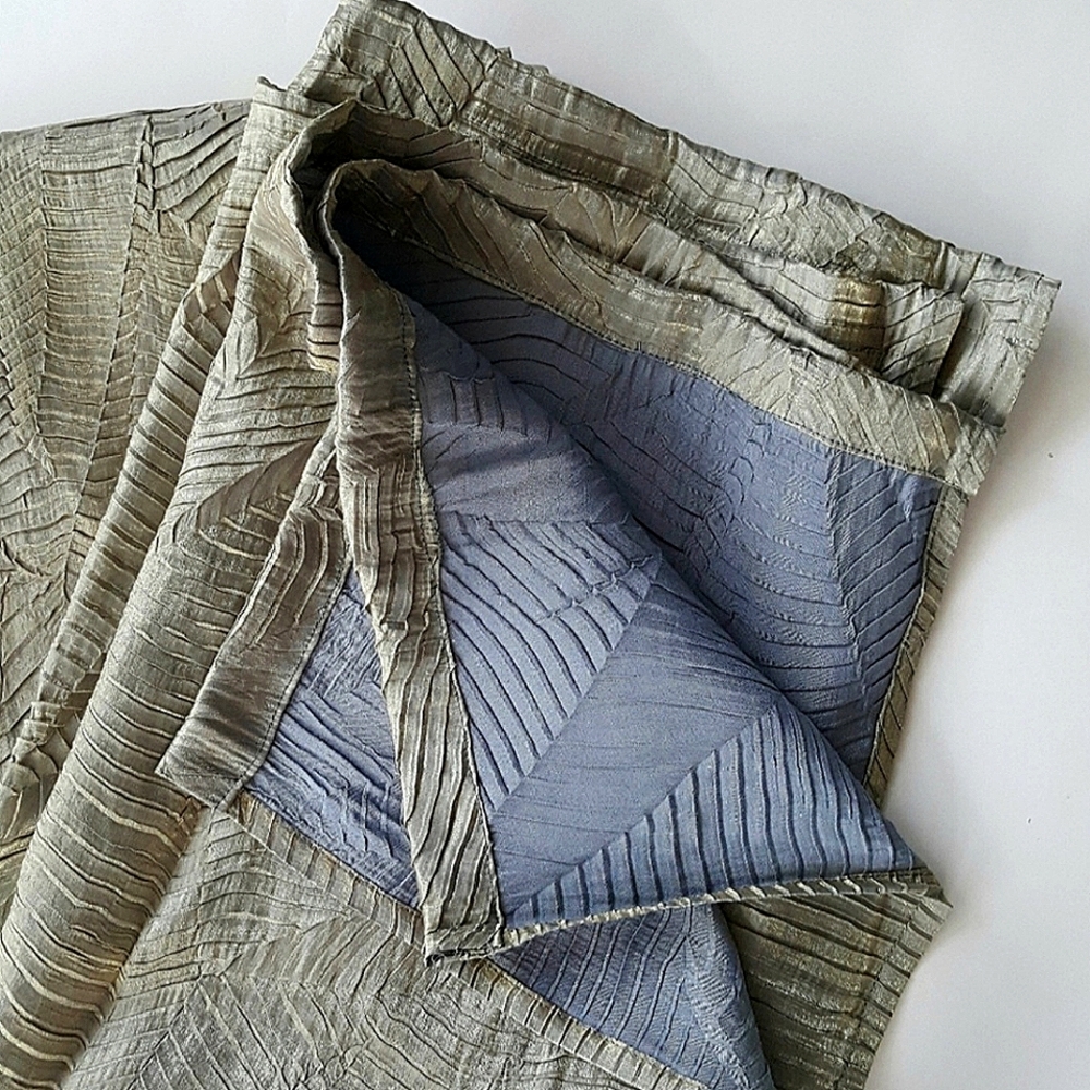 Curtains Chameleon Shimmer 2 Panels Table Runner Sage Green 70" x 24" Hand Made